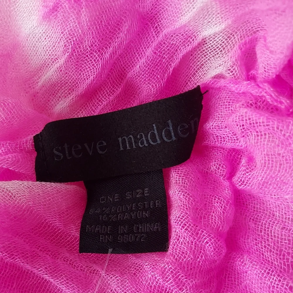 Steve Madden Two Tone Pink Tie Dye Scarf Wrap NEW NWT